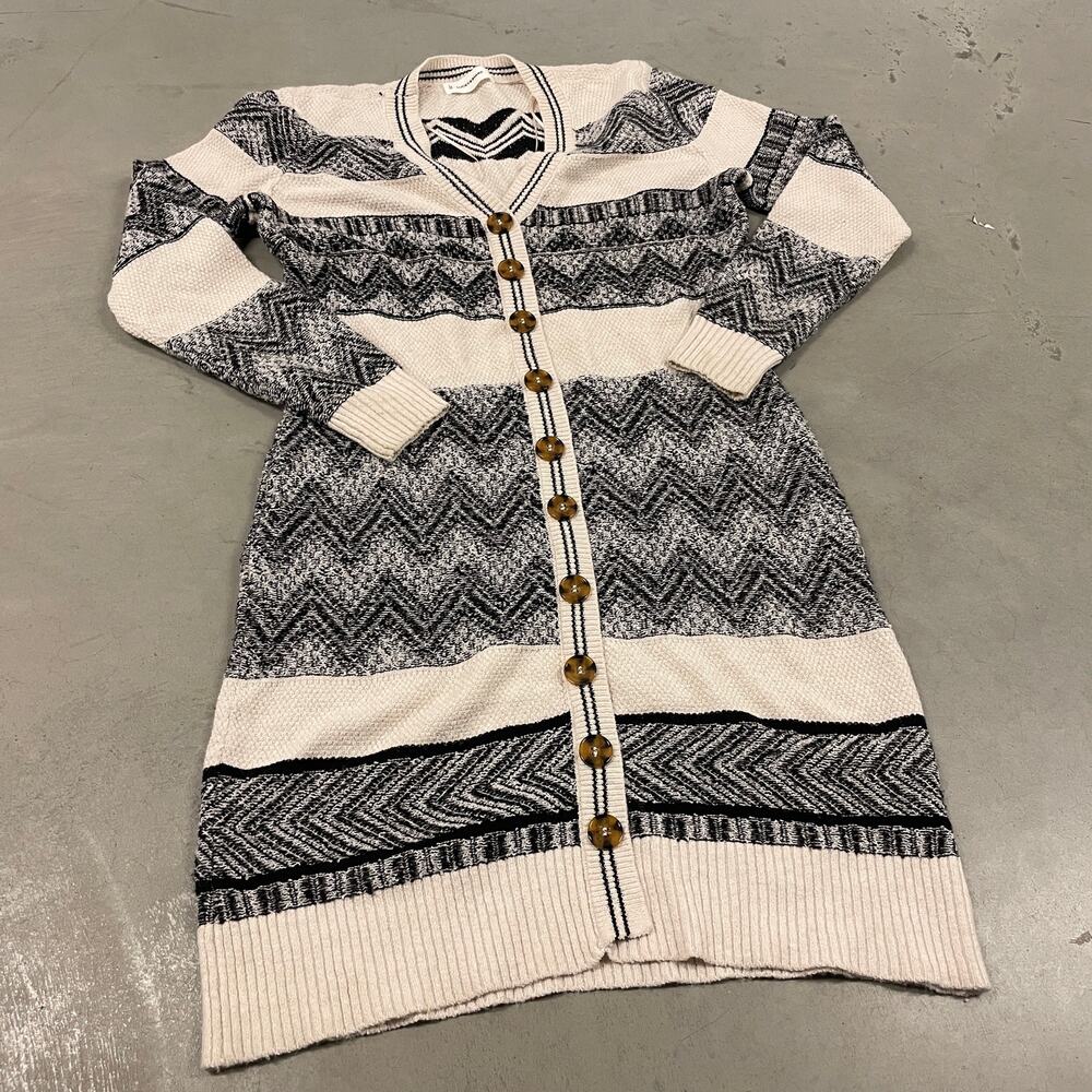 Striped lucky brand cardigan sweater dress